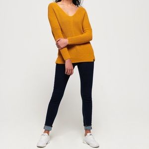 Superdry Cora Ribbed Vee Jumper